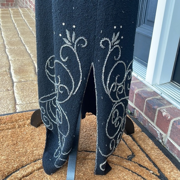 Gene Shelly Vintage 60’s Beaded/Wool gown - Picture 8 of 12